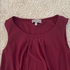Aura Women's Burgundy Sleeveless Top